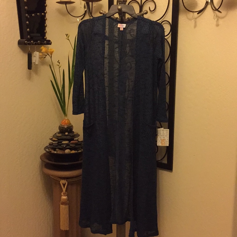 NWT Lula Roe Sarah Blue Sweater Cardigan